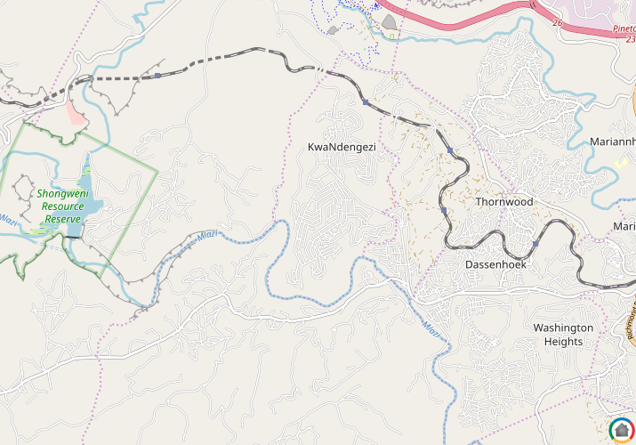 Map location of Kwandengezi